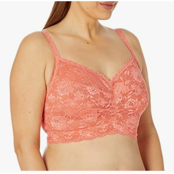 Cosabella Coral Lace Bralette Crop Top Floral Detail Adjustable Straps New Xl